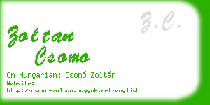 zoltan csomo business card
